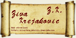 Živa Krejaković vizit kartica